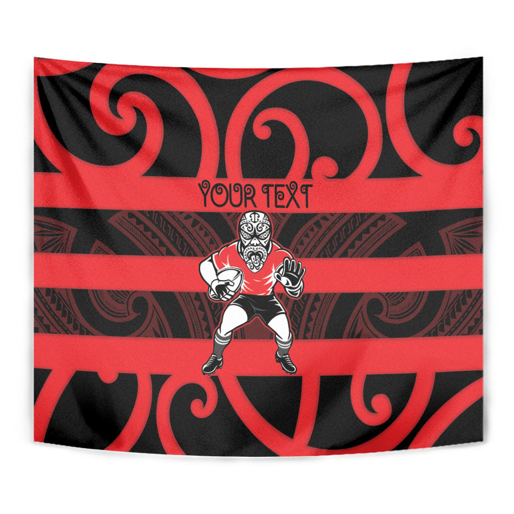 Canterbury Custom Rugby New Zealand Tapestry Aotearoa Maori Pukana Tiki Mascot