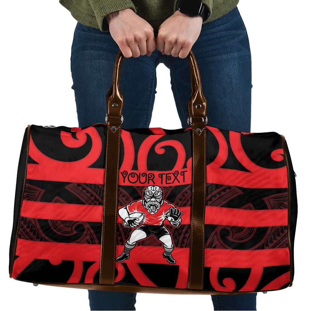 Canterbury Custom Rugby New Zealand Travel Bag Aotearoa Maori Pukana Tiki Mascot