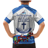 Fiji Holy Cross College Family Matching Mermaid Dress and Hawaiian Shirt Happy 50th Anniversary Fijian Tagimoucia Tapa Pattern LT14 - Polynesian Pride