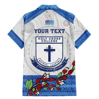 Personalised Fiji Holy Cross College Family Matching Mermaid Dress and Hawaiian Shirt Happy 50th Anniversary Fijian Tagimoucia Tapa Pattern LT14 - Polynesian Pride