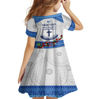 Personalised Fiji Holy Cross College Family Matching Tank Maxi Dress and Hawaiian Shirt Happy 50th Anniversary Fijian Tagimoucia Tapa Pattern LT14 - Polynesian Pride