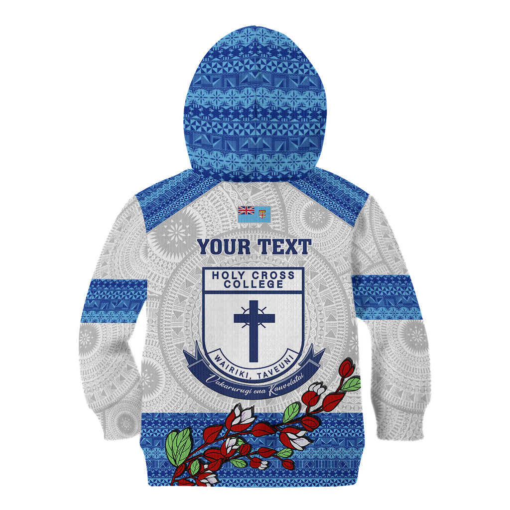 Personalised Fiji Holy Cross College Kid Hoodie Happy 50th Anniversary Fijian Tagimoucia Tapa Pattern LT14 - Polynesian Pride