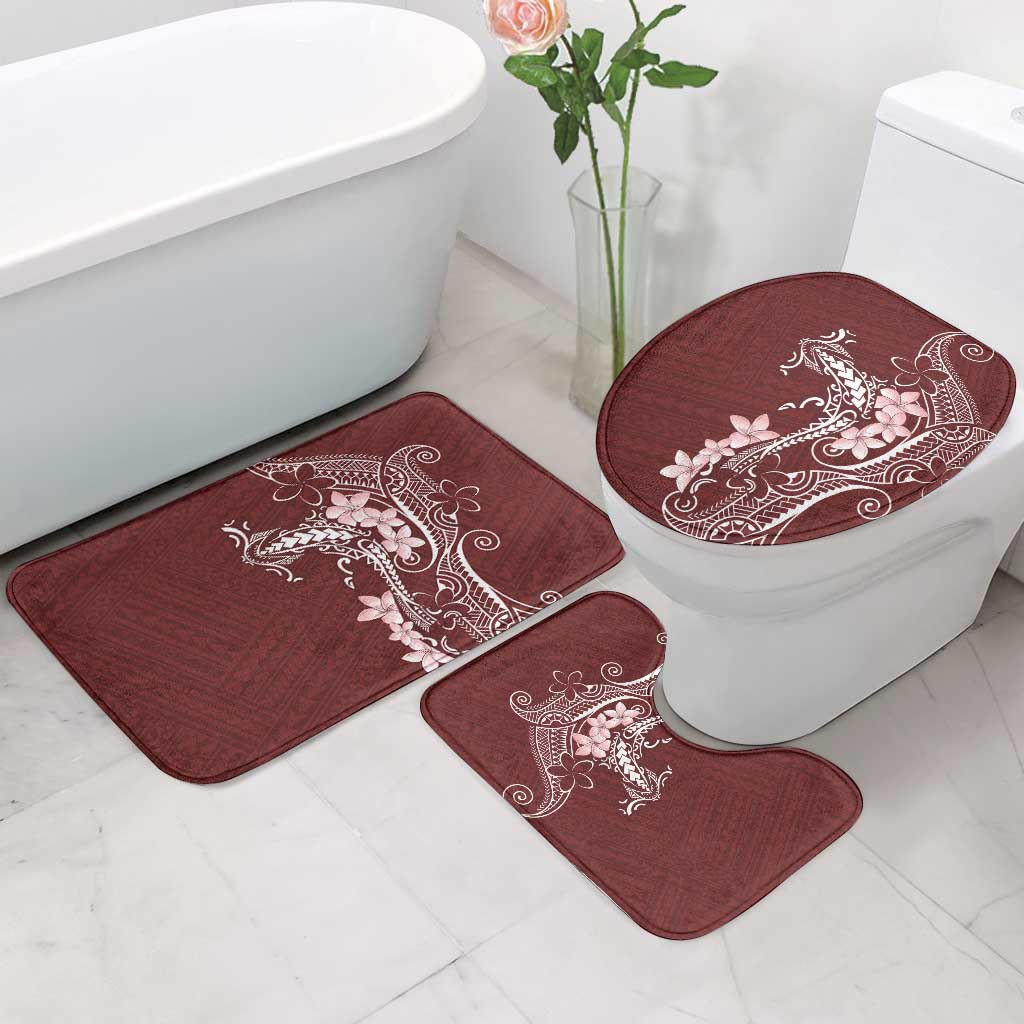 Oxblood Hawaii Bathroom Set Hammerhead Shark Tattoo Curve Polynesian - Polynesian Pride