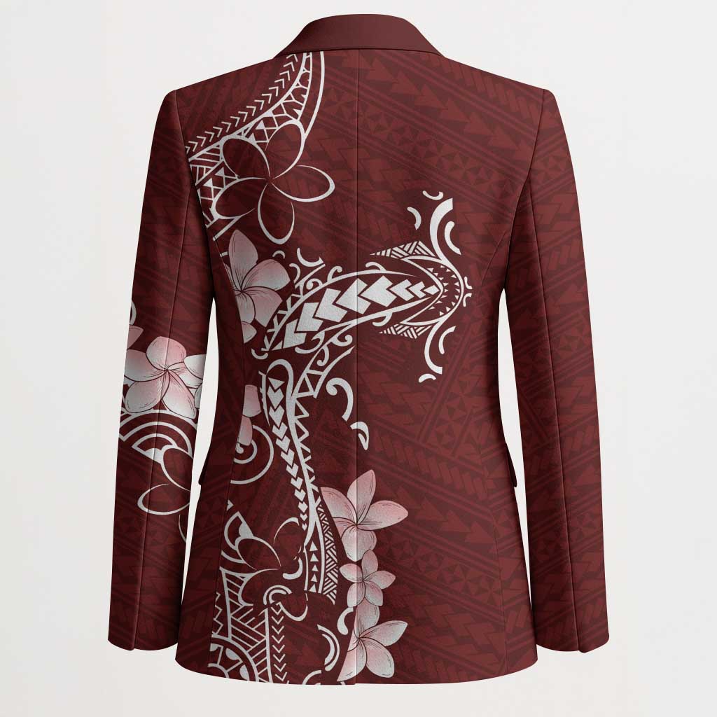 Oxblood Hawaii Blazer Hammerhead Shark Tattoo Curve Polynesian - Polynesian Pride