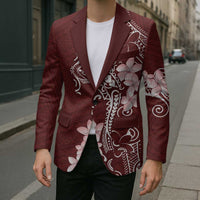 Oxblood Hawaii Blazer Hammerhead Shark Tattoo Curve Polynesian - Polynesian Pride