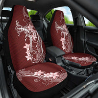 Oxblood Hawaii Car Seat Cover Hammerhead Shark Tattoo Curve Polynesian - Polynesian Pride