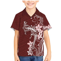 Oxblood Hawaii Family Matching Mermaid Dress and Hawaiian Shirt Hammerhead Shark Tattoo Curve Polynesian - Polynesian Pride