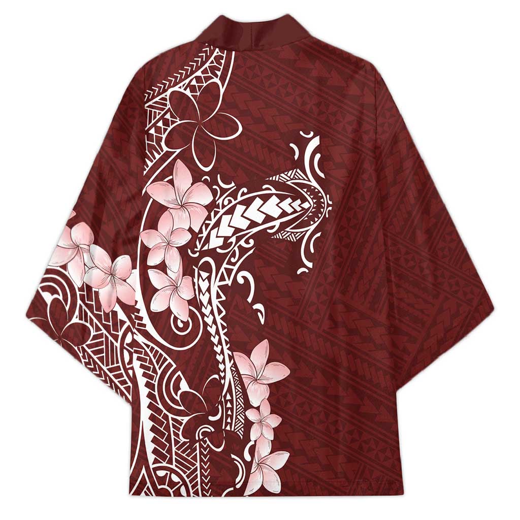 Oxblood Hawaii Kimono Hammerhead Shark Tattoo Curve Polynesian - Polynesian Pride