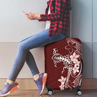 Oxblood Hawaii Luggage Cover Hammerhead Shark Tattoo Curve Polynesian - Polynesian Pride