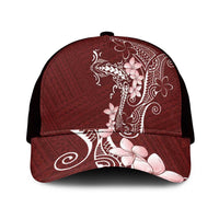 Oxblood Hawaii Mesh Trucker Cap Hammerhead Shark Tattoo Curve Polynesian - Polynesian Pride