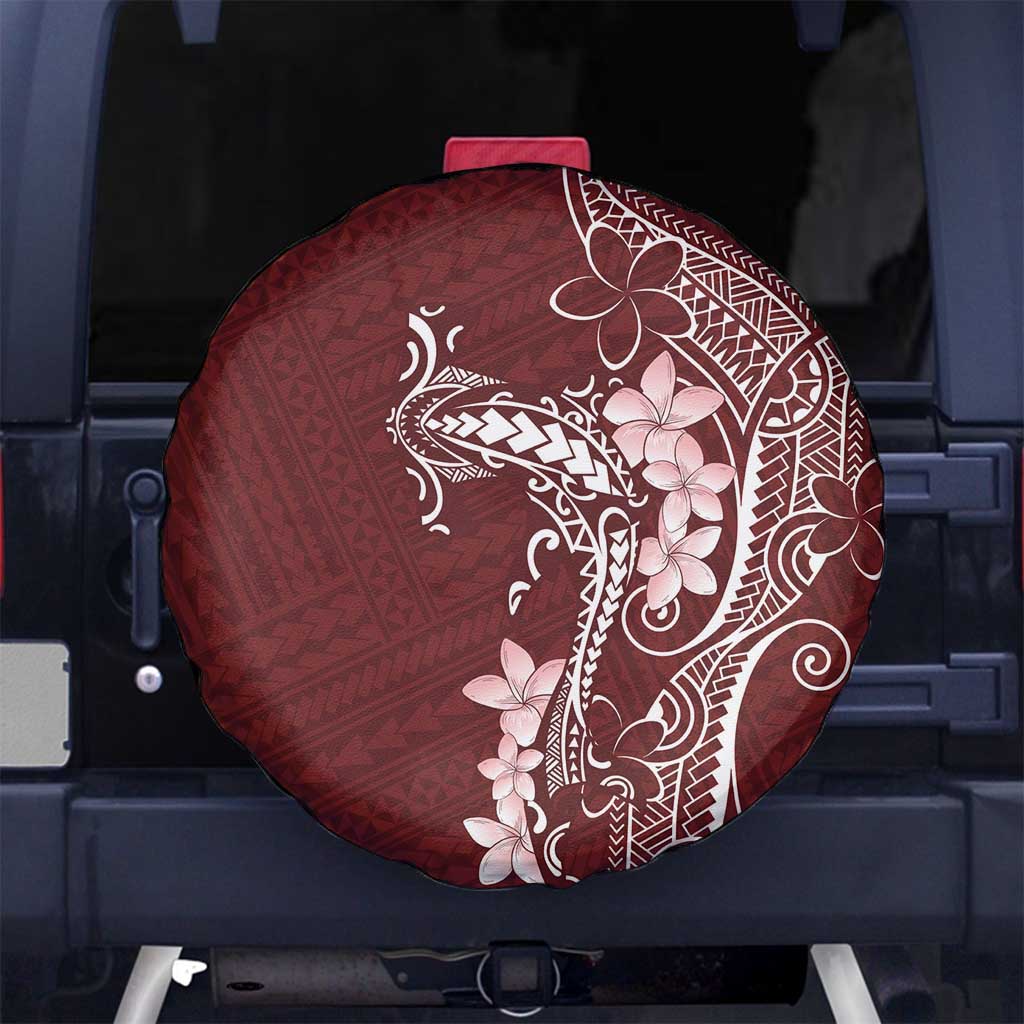 Oxblood Hawaii Spare Tire Cover Hammerhead Shark Tattoo Curve Polynesian - Polynesian Pride