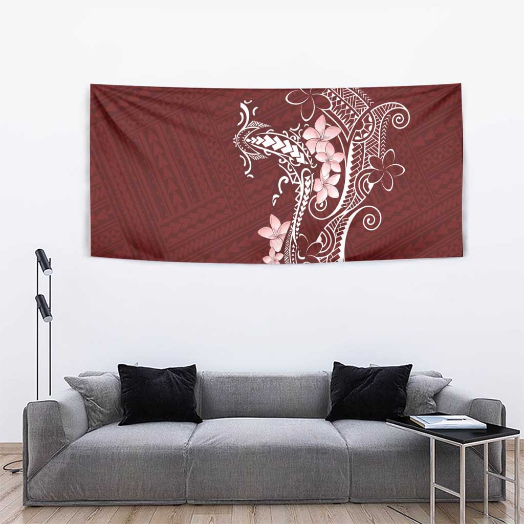 Oxblood Hawaii Tapestry Hammerhead Shark Tattoo Curve Polynesian - Polynesian Pride
