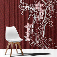 Oxblood Hawaii Window Curtain Hammerhead Shark Tattoo Curve Polynesian - Polynesian Pride