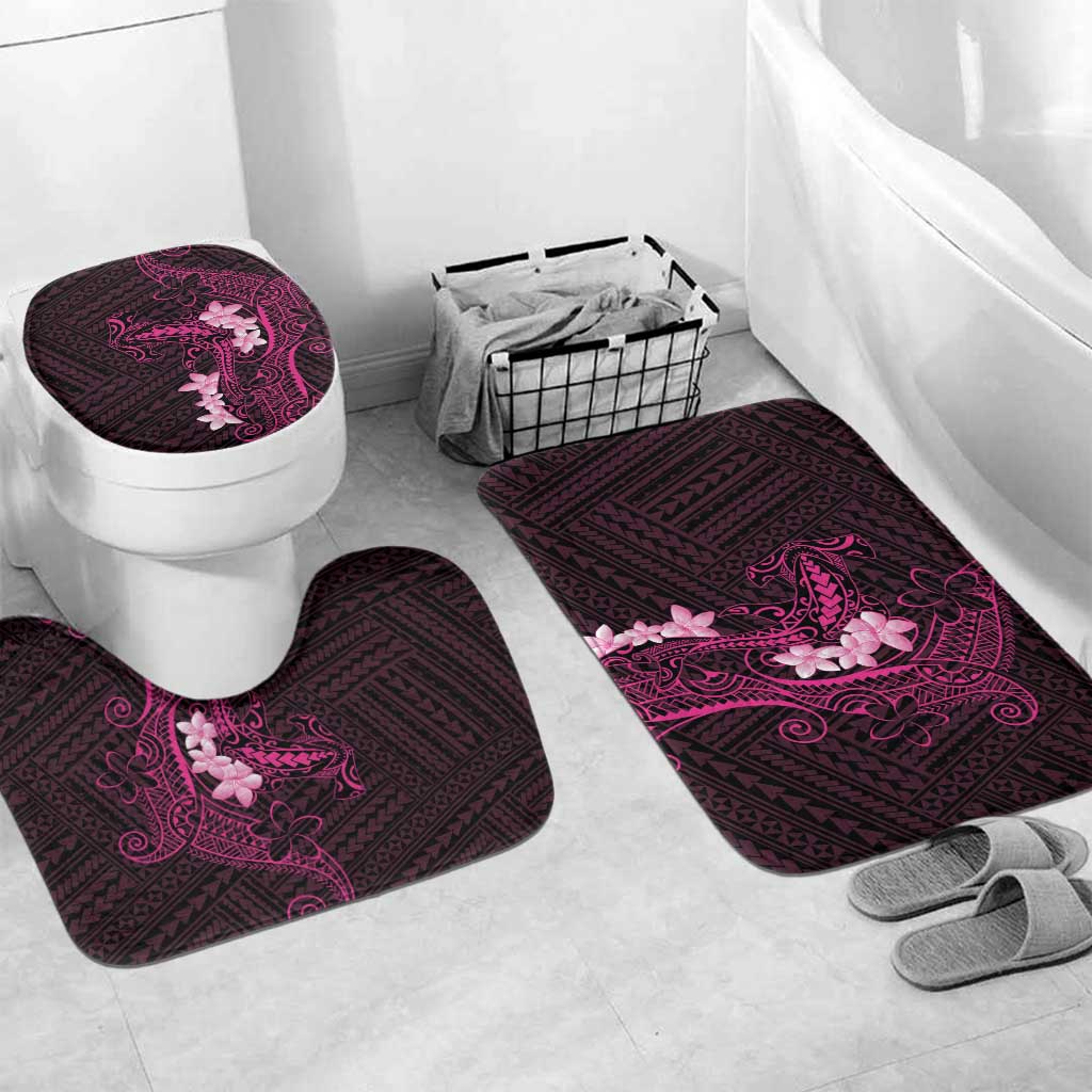 Pink Hawaii Bathroom Set Hammerhead Shark Tattoo Curve Polynesian - Polynesian Pride