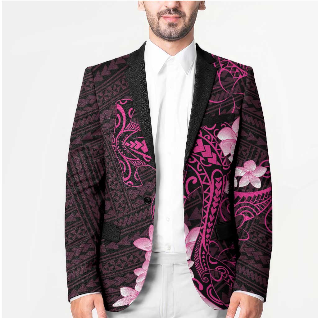 Pink Hawaii Blazer Hammerhead Shark Tattoo Curve Polynesian - Polynesian Pride
