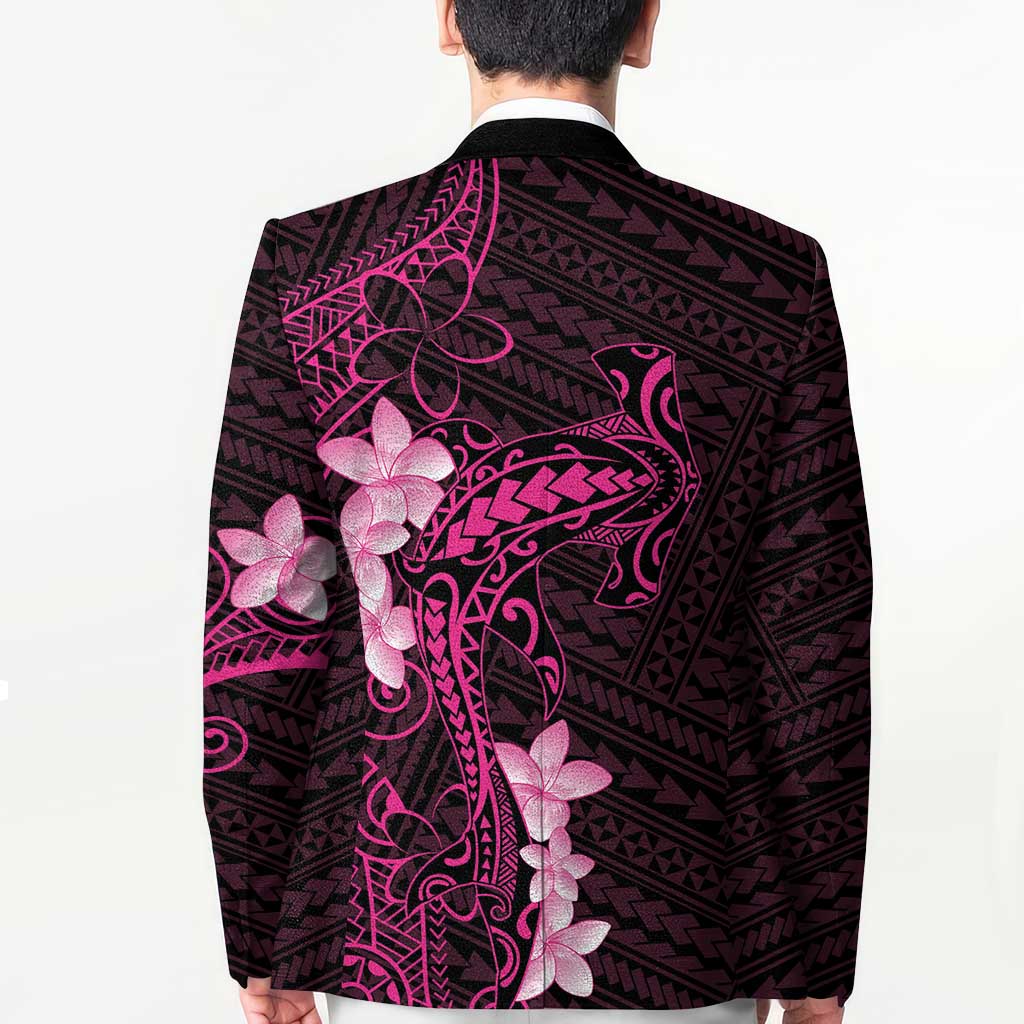 Pink Hawaii Blazer Hammerhead Shark Tattoo Curve Polynesian - Polynesian Pride