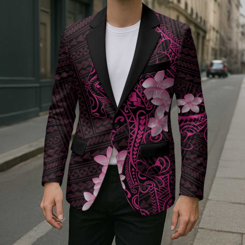 Pink Hawaii Blazer Hammerhead Shark Tattoo Curve Polynesian - Polynesian Pride