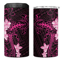 Pink Hawaii 4 in 1 Can Cooler Tumbler Hammerhead Shark Tattoo Curve Polynesian - Polynesian Pride