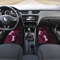 Pink Hawaii Car Mats Hammerhead Shark Tattoo Curve Polynesian - Polynesian Pride