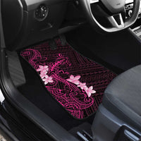 Pink Hawaii Car Mats Hammerhead Shark Tattoo Curve Polynesian - Polynesian Pride