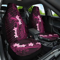 Pink Hawaii Car Seat Cover Hammerhead Shark Tattoo Curve Polynesian - Polynesian Pride