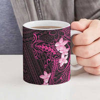 Pink Hawaii Ceramic Mug Hammerhead Shark Tattoo Curve Polynesian - Polynesian Pride