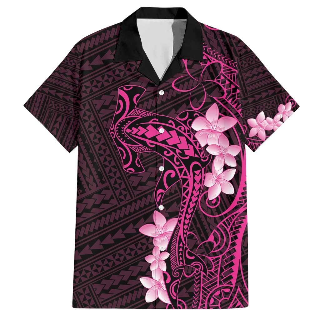 Pink Hawaii Hawaiian Shirt Hammerhead Shark Tattoo Curve Polynesian - Polynesian Pride