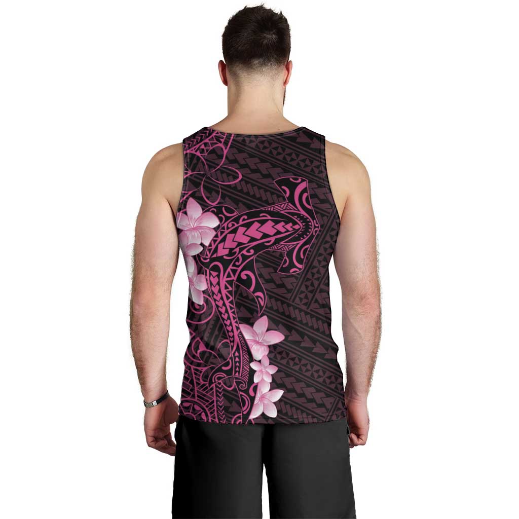 Pink Hawaii Men Tank Top Hammerhead Shark Tattoo Curve Polynesian - Polynesian Pride