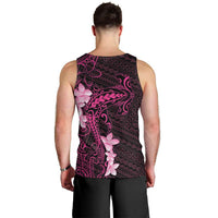 Pink Hawaii Men Tank Top Hammerhead Shark Tattoo Curve Polynesian - Polynesian Pride