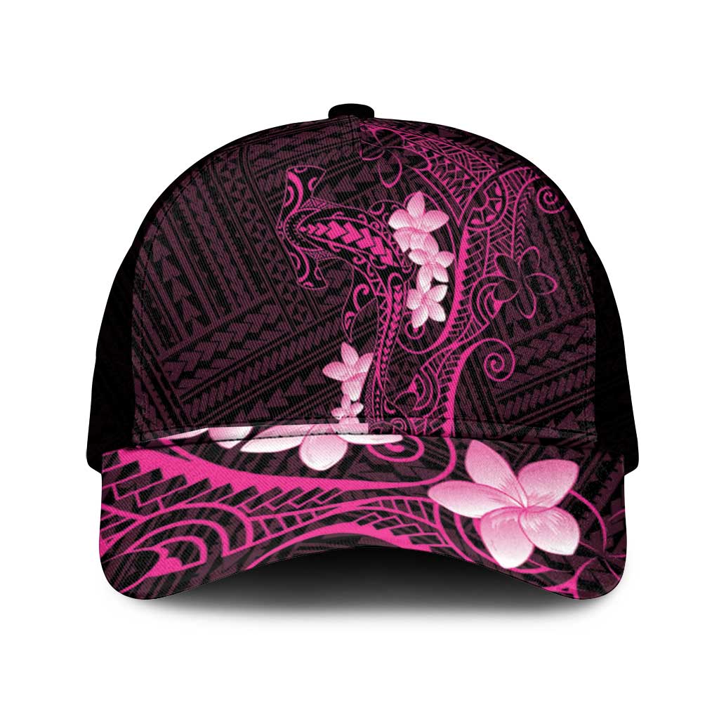 Pink Hawaii Mesh Trucker Cap Hammerhead Shark Tattoo Curve Polynesian - Polynesian Pride