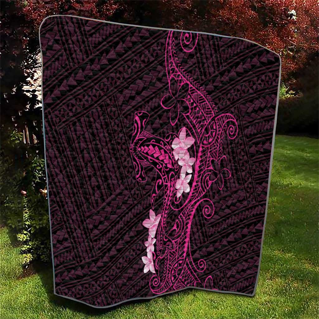 Pink Hawaii Quilt Hammerhead Shark Tattoo Curve Polynesian - Polynesian Pride