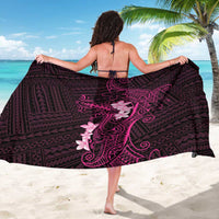 Pink Hawaii Sarong Hammerhead Shark Tattoo Curve Polynesian - Polynesian Pride