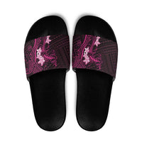 Pink Hawaii Slide Sandals Hammerhead Shark Tattoo Curve Polynesian - Polynesian Pride