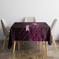 Pink Hawaii Tablecloth Hammerhead Shark Tattoo Curve Polynesian - Polynesian Pride
