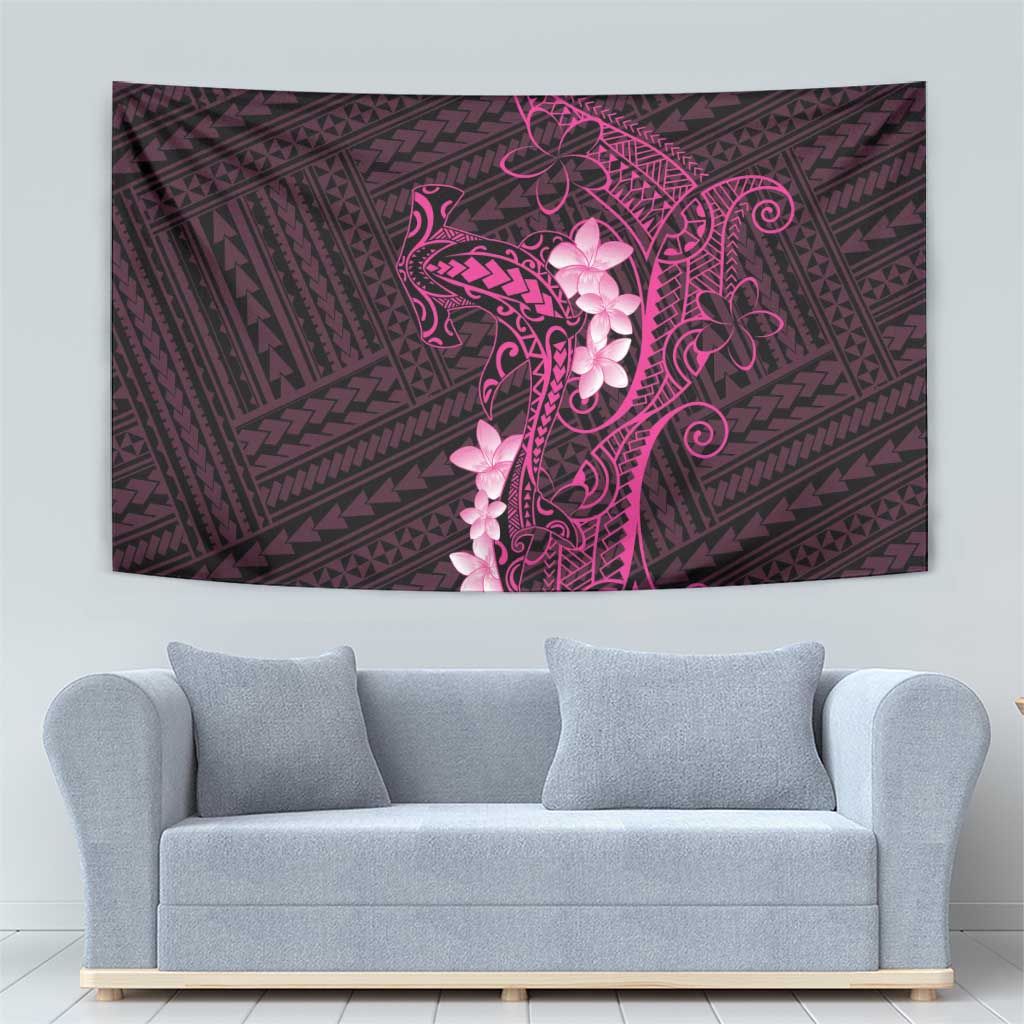 Pink Hawaii Tapestry Hammerhead Shark Tattoo Curve Polynesian - Polynesian Pride