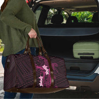 Pink Hawaii Travel Bag Hammerhead Shark Tattoo Curve Polynesian - Polynesian Pride