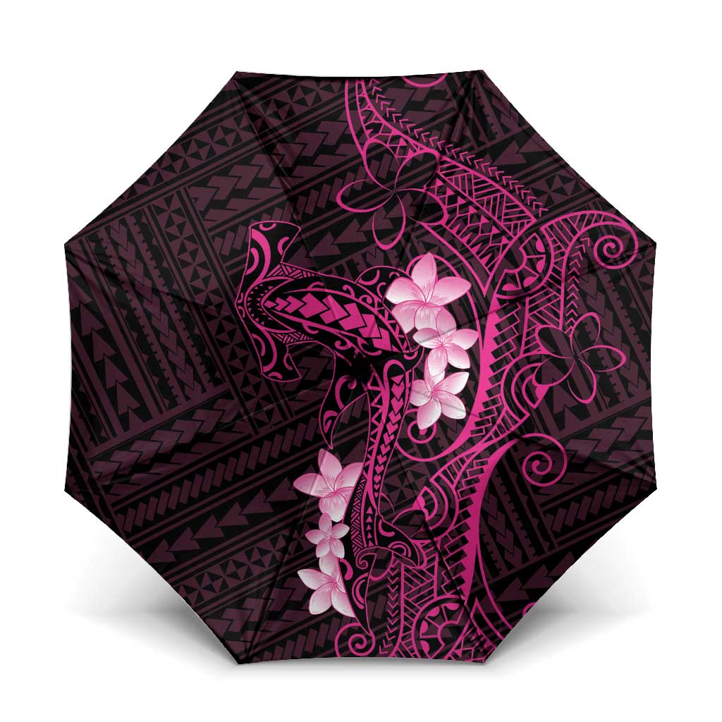 Pink Hawaii Umbrella Hammerhead Shark Tattoo Curve Polynesian - Polynesian Pride