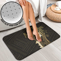 Black and Gold Hawaii Bathroom Set Hammerhead Shark Tattoo Curve Polynesian - Polynesian Pride