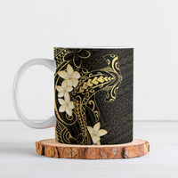 Black and Gold Hawaii Ceramic Mug Hammerhead Shark Tattoo Curve Polynesian - Polynesian Pride
