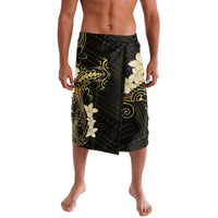 Black and Gold Hawaii Lavalava Hammerhead Shark Tattoo Curve Polynesian - Polynesian Pride