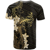 Black and Gold Hawaii T Shirt Hammerhead Shark Tattoo Curve Polynesian - Polynesian Pride