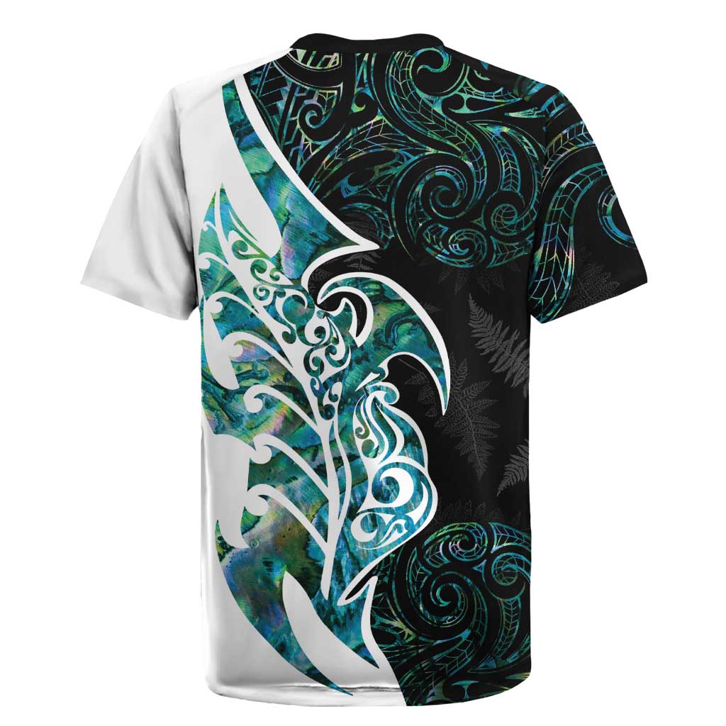 Proud Aotearoa Rugby Jersey Maori Silver Fern Mix Paua Shell Pattern