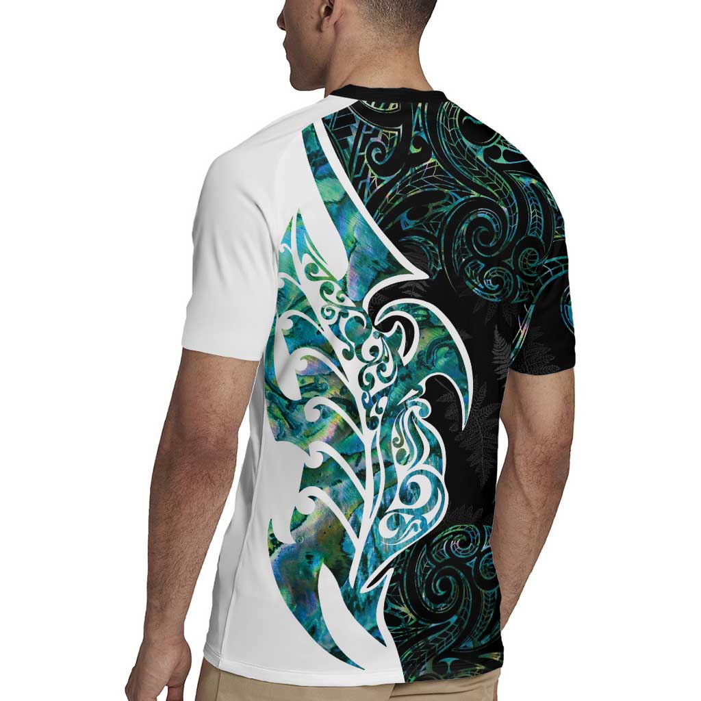 Proud Aotearoa Rugby Jersey Maori Silver Fern Mix Paua Shell Pattern