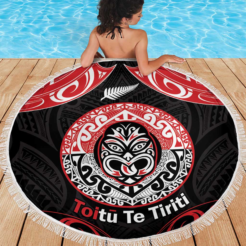 Aotearoa Toitu Te Tiriti Beach Blanket Haka Tiki Honour The Treaty