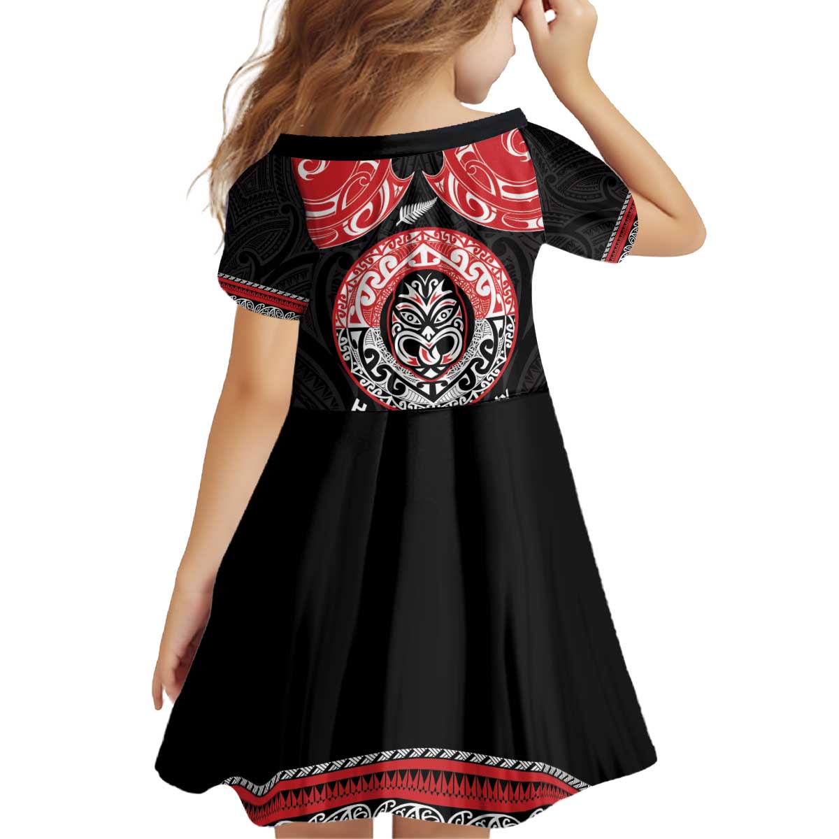 Aotearoa Toitu Te Tiriti Kid Short Sleeve Dress Haka Tiki Honour The Treaty LT14 - Polynesian Pride