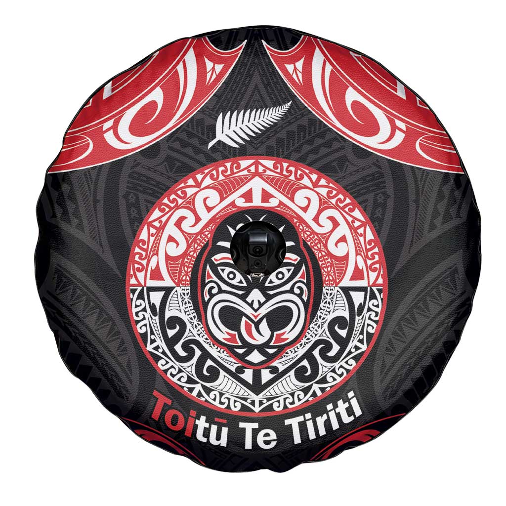 Aotearoa Toitu Te Tiriti Spare Tire Cover Haka Tiki Honour The Treaty
