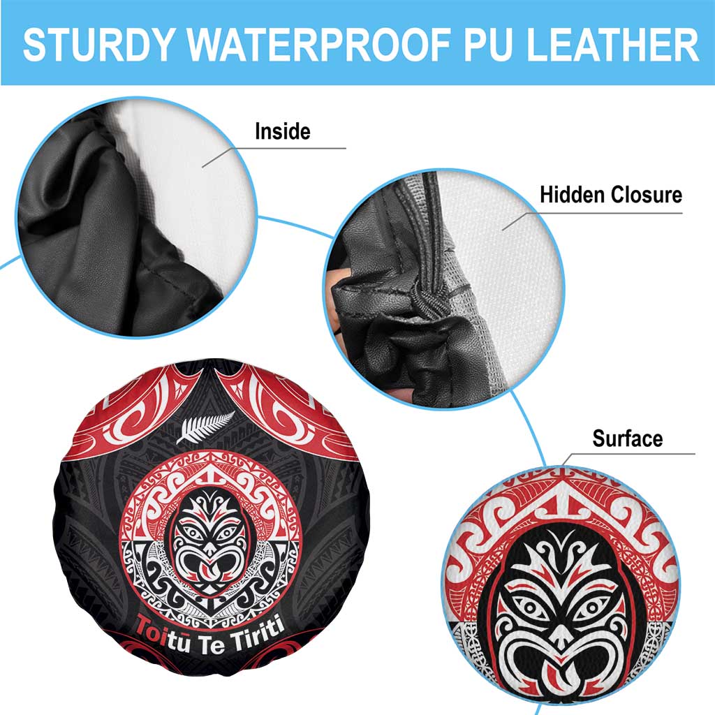 Aotearoa Toitu Te Tiriti Spare Tire Cover Haka Tiki Honour The Treaty