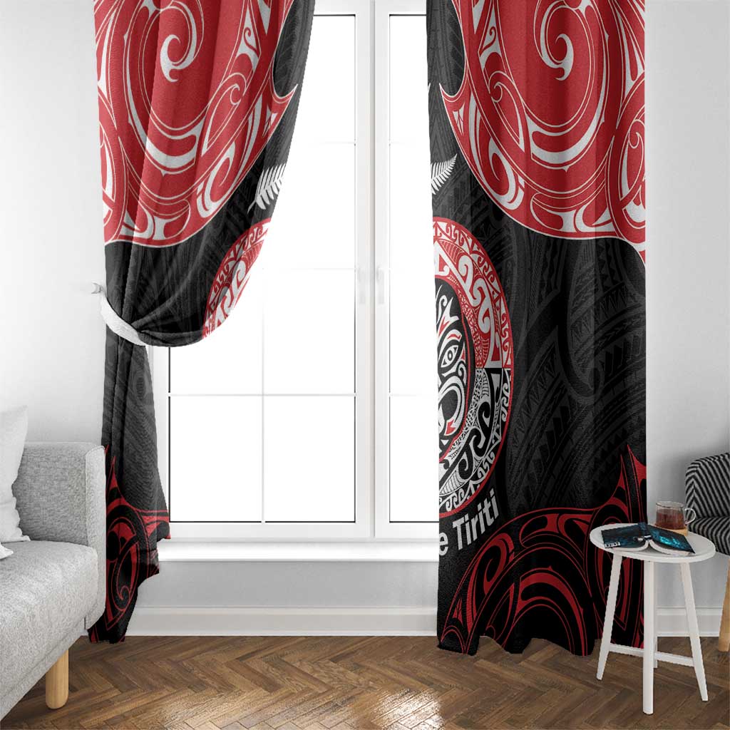 Aotearoa Toitu Te Tiriti Window Curtain Haka Tiki Honour The Treaty