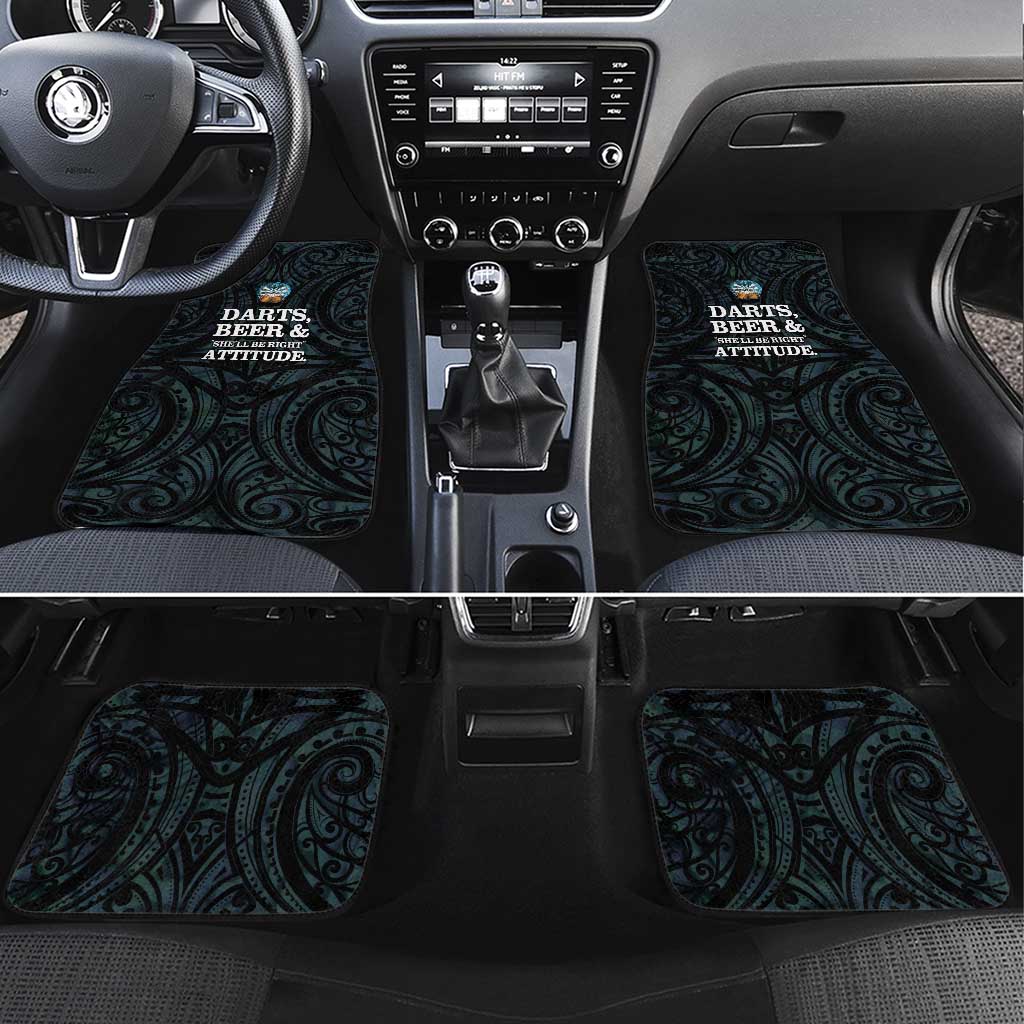 New Zealand Darts Beer Car Mats Paua Shell Aotearoa Maori Tattoo - Polynesian Pride