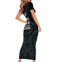 Personalized New Zealand Darts Beer Family Matching Short Sleeve Bodycon Dress and Hawaiian Shirt Paua Shell Aotearoa Maori Tattoo LT14 - Polynesian Pride